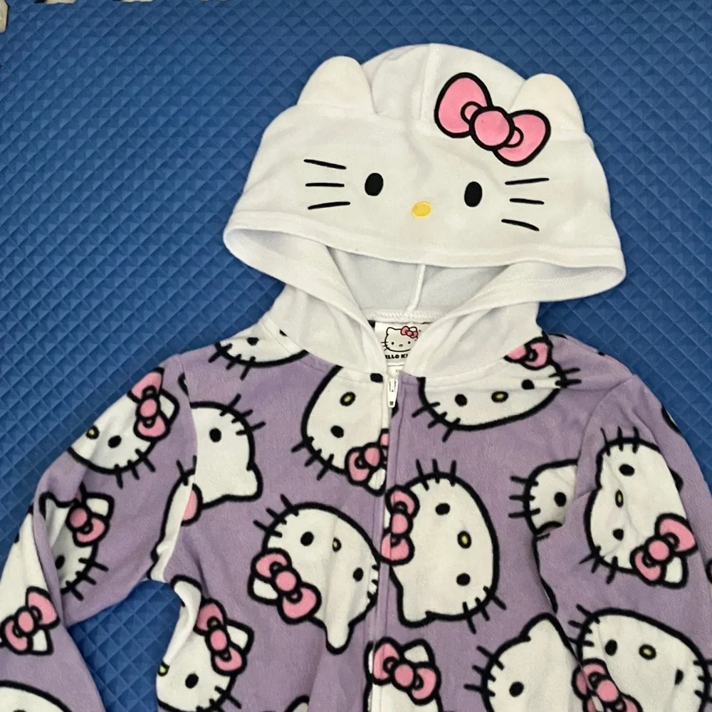 Hello Kitty Hooded One Piece Pajama Sleeper | XS 4-5